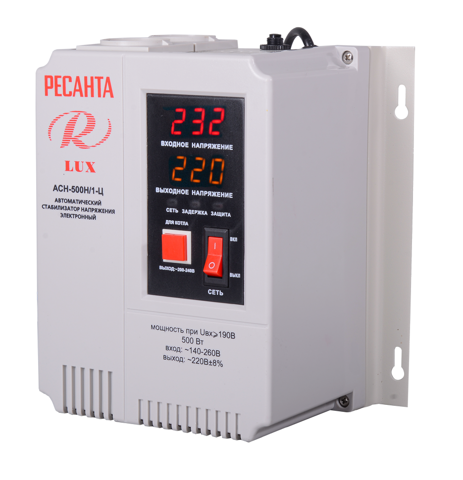 Стабилизатор напряжения Ресанта АСН-500Н/1-Ц Lux