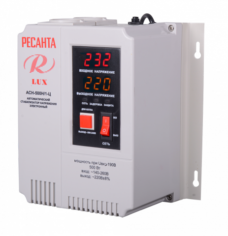 Стабилизатор напряжения Ресанта АСН-500Н/1-Ц Lux - Фото0