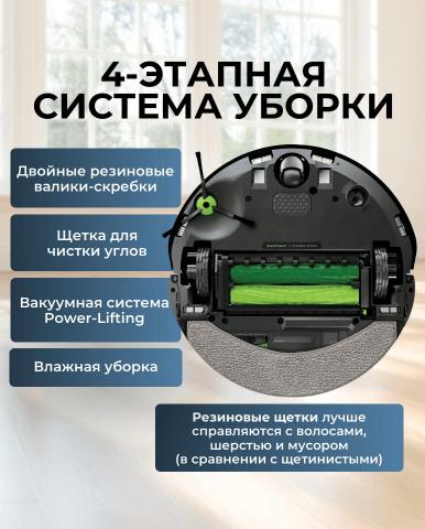 Робот-пылесос для сухой и влажной уборки Roomba Combo j7+ (C7+) - Фото7