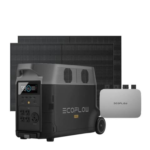 Комплект EcoFlow DELTA Pro + микроинвертор 800 Вт + 2 жесткие солнечные панели 400 Вт - Фото0