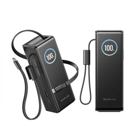 Повербанк EcoFlow RAPID 25k (25 000 мАч, 170 Вт, со встроенным и выдвижным кабелями 100 Вт) - Фото1
