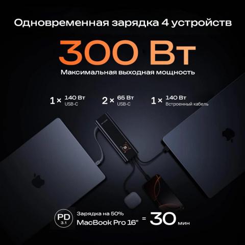 Повербанк EcoFlow RAPID Pro (27650 мАч, 300 Вт, встроенный кабель 140 Вт) - Фото8